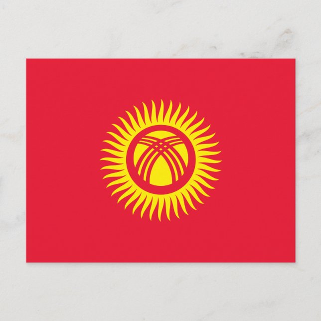 Postal de bandera de Kirguistán (Anverso)