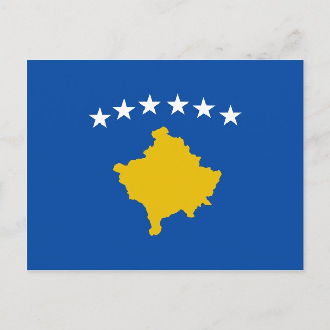 Postal de bandera de Kosovo (Anverso)