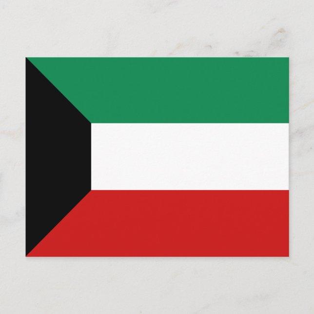 Postal de bandera de Kuwait (Anverso)