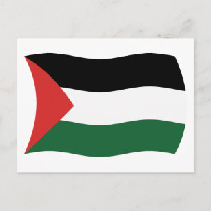 Postal de bandera de la Autoridad Palestina