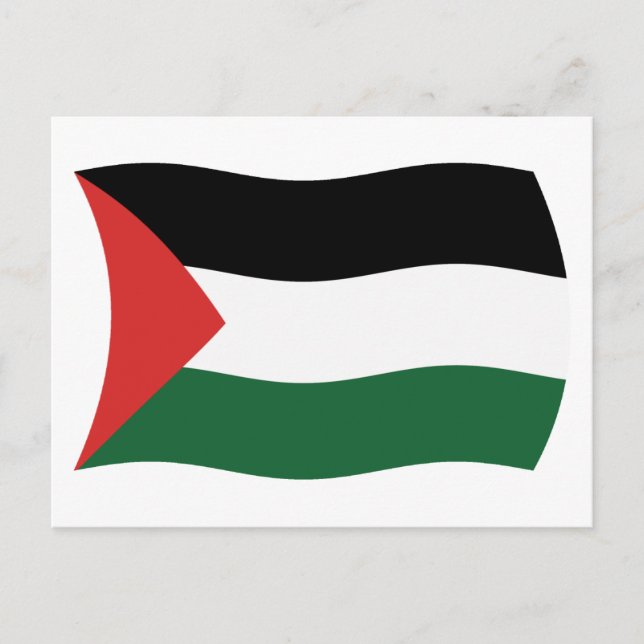 Postal de bandera de la Autoridad Palestina (Anverso)