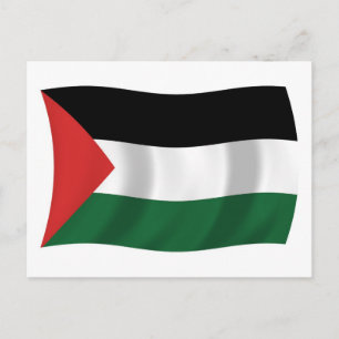 Postal de bandera de la Autoridad Palestina