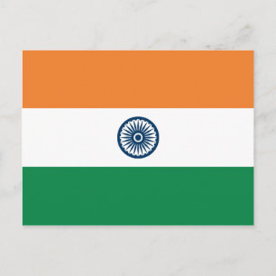 Postal de bandera de la India