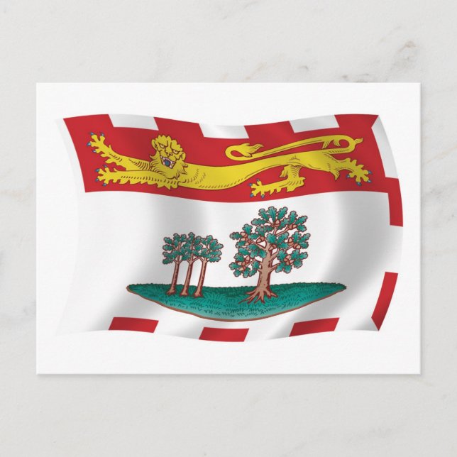 Postal de bandera de la isla del Príncipe Eduardo (Anverso)