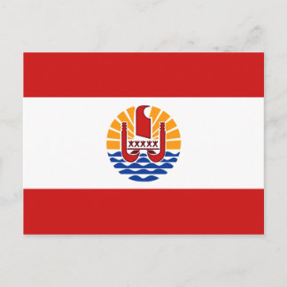 Postal de bandera de la Polinesia Francesa