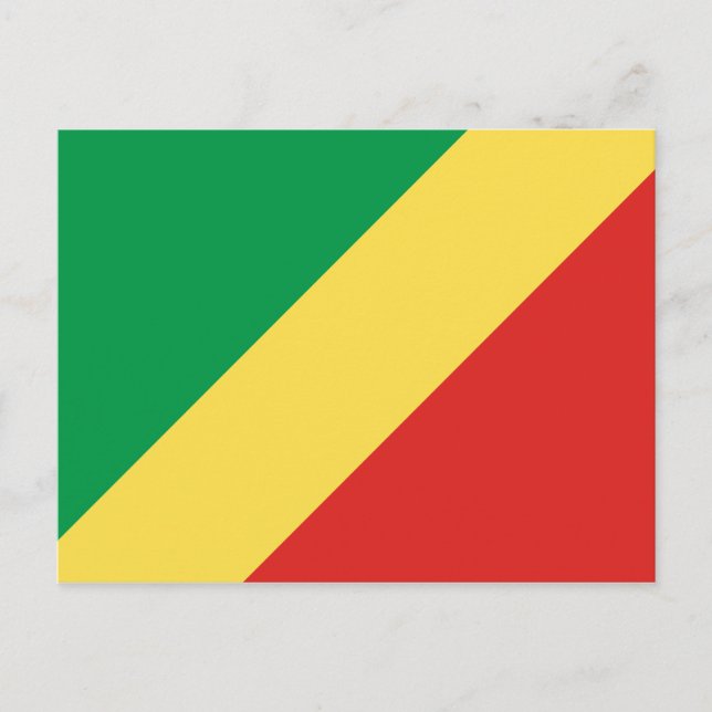 Postal de bandera de la República del Congo (Anverso)