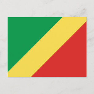 Postal de bandera de la República del Congo