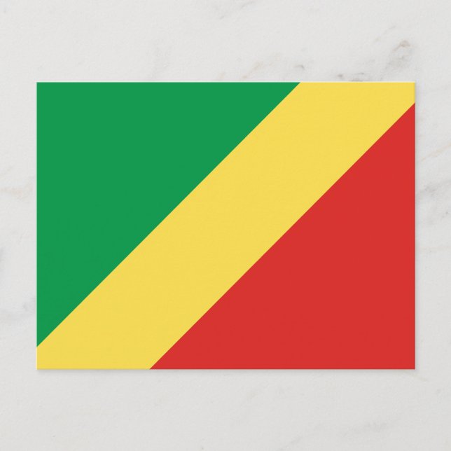 Postal de bandera de la República del Congo (Anverso)