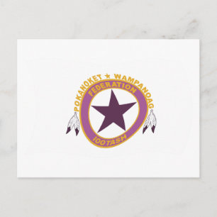 Postal de bandera de la tribu Wampanoag