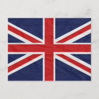postal de bandera de la Unión del Reino Unido