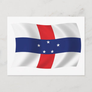 Postal de bandera de las Antillas Neerlandesas