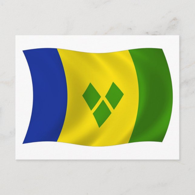 Postal de bandera de las Granadinas de San Vicente (Anverso)