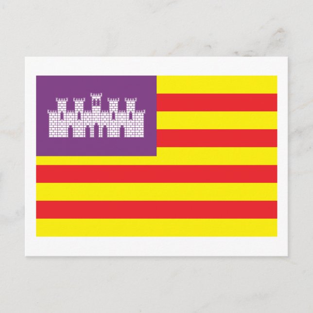 Postal de bandera de las Islas Baleares (Anverso)