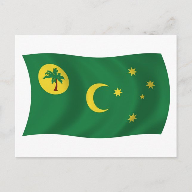 Postal de bandera de las Islas Cocos (Anverso)