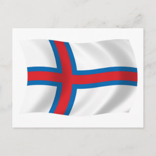 Postal de bandera de las Islas Feroe