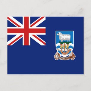 Postal de bandera de las Islas Malvinas