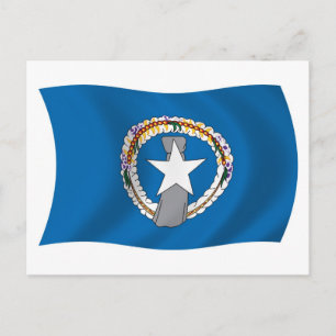 Postal de bandera de las Islas Marianas del Norte