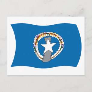 Postal de bandera de las Islas Marianas del Norte