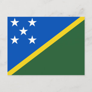 Postal de bandera de las Islas Salomón