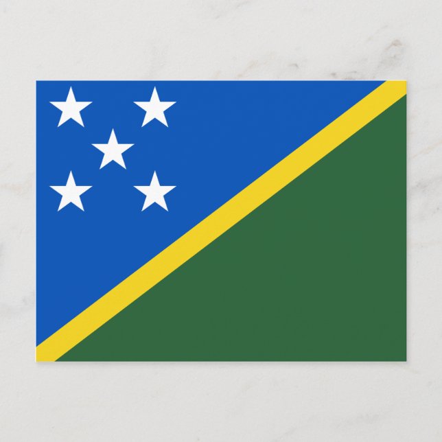 Postal de bandera de las Islas Salomón (Anverso)