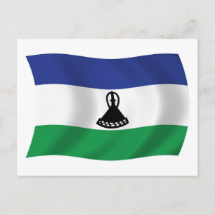 Postal de bandera de Lesoto