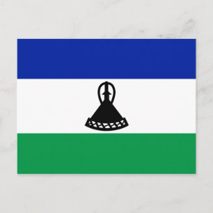 Postal de bandera de Lesoto