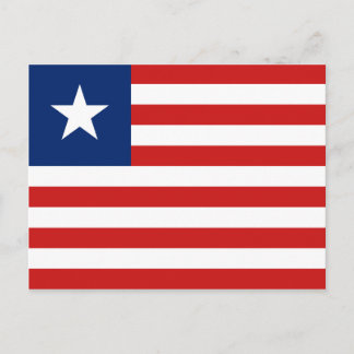 Postal de bandera de Liberia