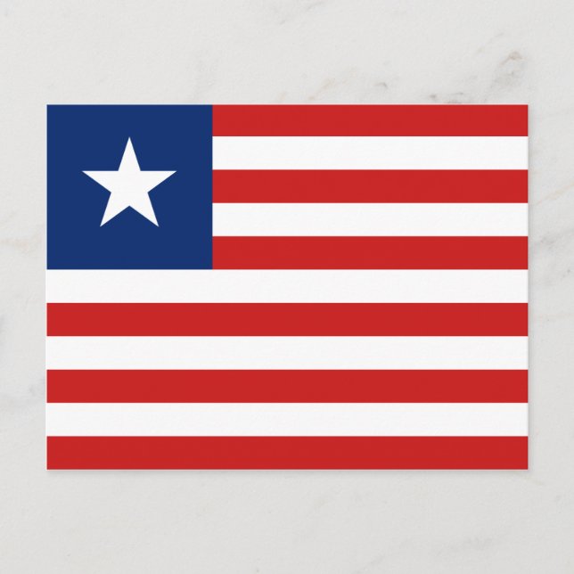Postal de bandera de Liberia (Anverso)
