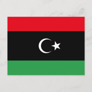 Postal de bandera de Libia