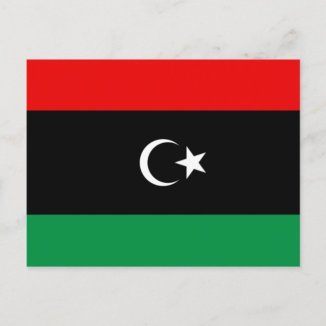 Postal de bandera de Libia (Anverso)