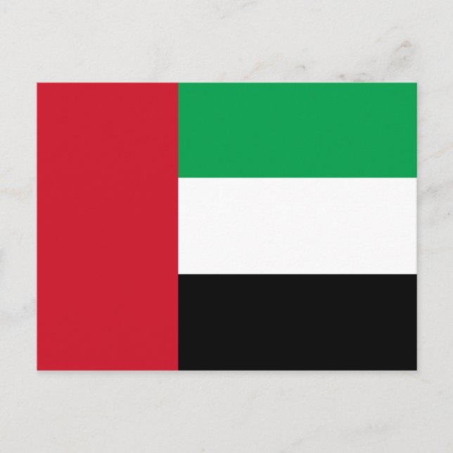 Postal de bandera de los Emiratos Árabes Unidos (Anverso)