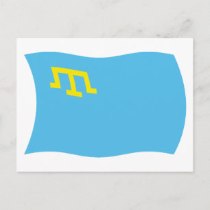 Postal de bandera de los tártaros de Crimea