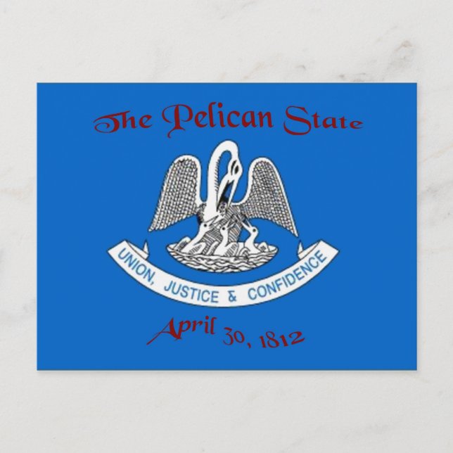 Postal de bandera de Luisiana (Anverso)