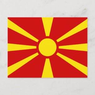 Postal de bandera de Macedonia