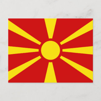 Postal de bandera de Macedonia