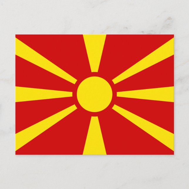 Postal de bandera de Macedonia (Anverso)