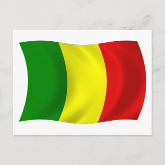 Postal de bandera de Mali
