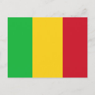 Postal de bandera de Mali
