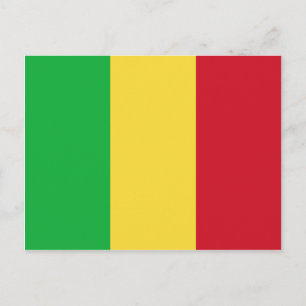 Postal de bandera de Mali