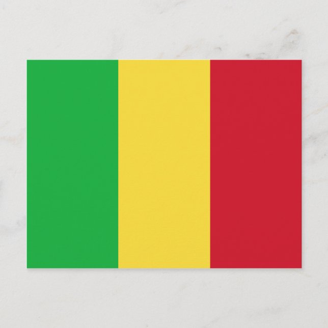 Postal de bandera de Mali (Anverso)