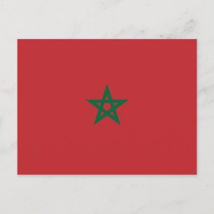 Postal de bandera de Marruecos