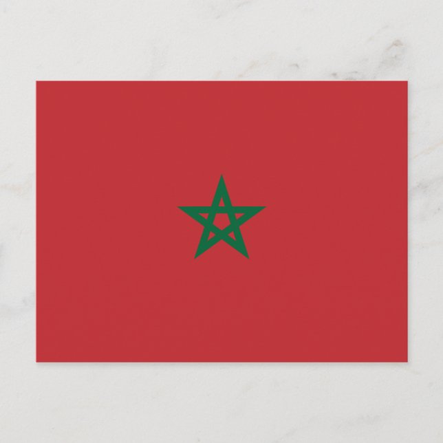 Postal de bandera de Marruecos (Anverso)