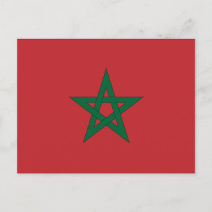 Postal de bandera de Marruecos