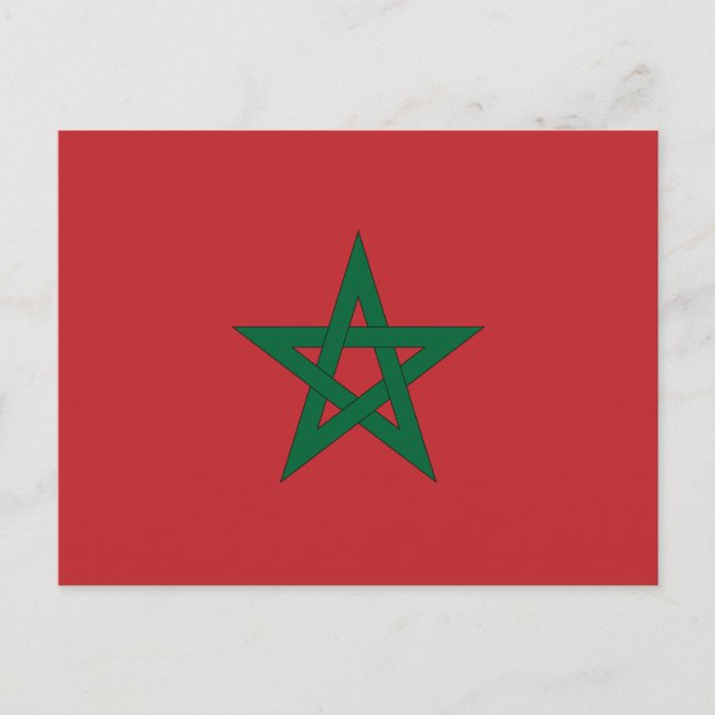 Postal de bandera de Marruecos (Anverso)