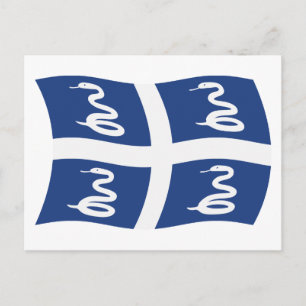 Postal de bandera de Martinica