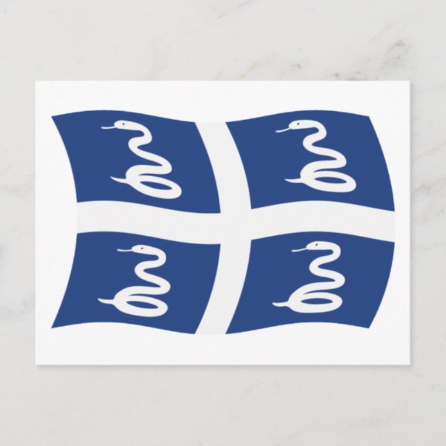 Postal de bandera de Martinica (Anverso)