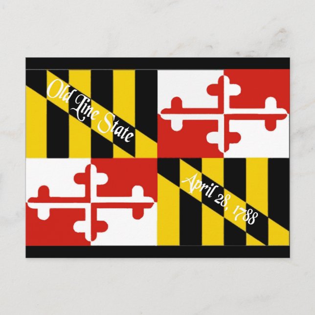 Postal de bandera de Maryland (Anverso)