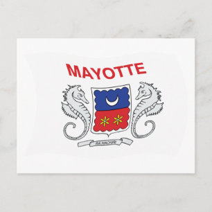 Postal de bandera de Mayotte