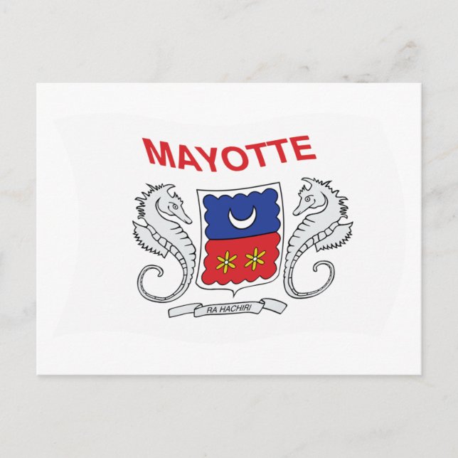 Postal de bandera de Mayotte (Anverso)