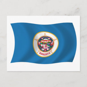 Postal de bandera de Minnesota